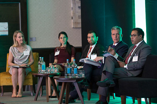 L - R: Stephanie Sfakianos, Simten Ozturk, Felipe Gordillo, Murray C. Simpson, Rahul Ghosh